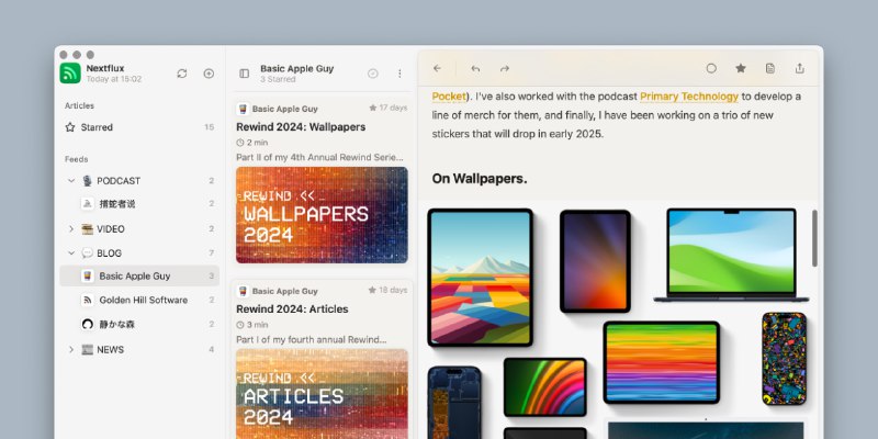 GitHub - electh/nextflux: Yet another web-based frontend for Miniflux
