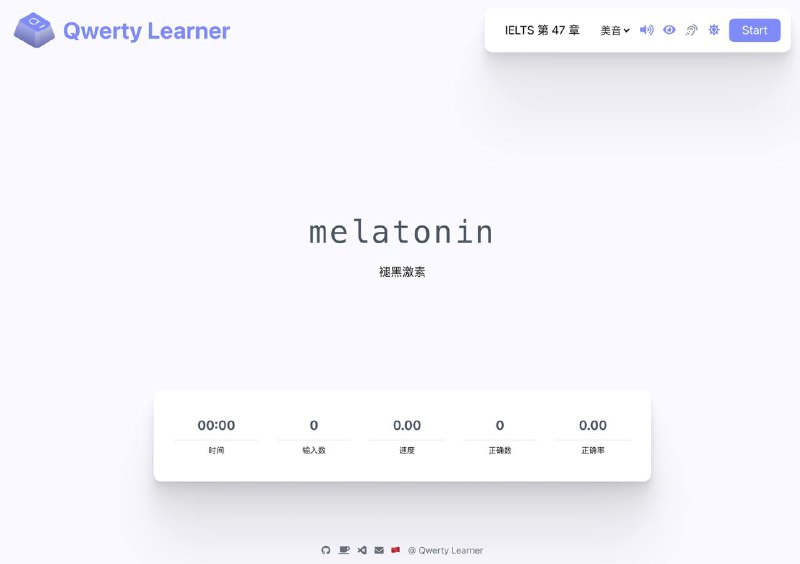 #GitHub #Web⌨️ 英文盲打练习服务 —— Qwerty Learner💪 Qwerty Learner 设计的目标群体为以英语作为主要工作语言的键盘工作者